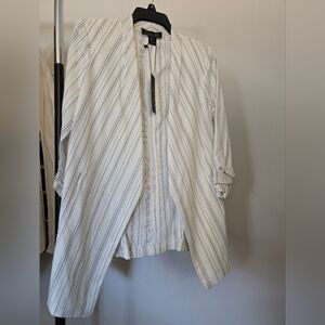 Rachel Zoe White Striped Blazer